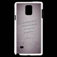 Coque Samsung Galaxy Note 4 Dieux prières Violet Citation Oscar Wilde