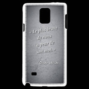 Coque Samsung Galaxy Note 4 Brave Noir Citation Oscar Wilde