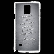Coque Samsung Galaxy Note 4 Chose vraie Noir Citation Oscar Wilde