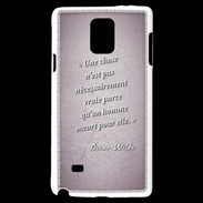 Coque Samsung Galaxy Note 4 Chose vraie Rose Citation Oscar Wilde