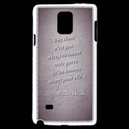 Coque Samsung Galaxy Note 4 Chose vraie Violet Citation Oscar Wilde