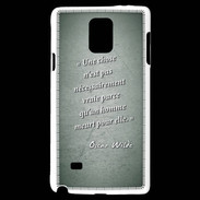 Coque Samsung Galaxy Note 4 Chose vraie Vert Citation Oscar Wilde