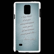 Coque Samsung Galaxy Note 4 Chose vraie Turquoise Citation Oscar Wilde