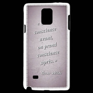 Coque Samsung Galaxy Note 4 Conscience Rose Citation Oscar Wilde