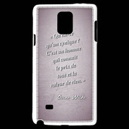 Coque Samsung Galaxy Note 4 Cynique Rose Citation Oscar Wilde