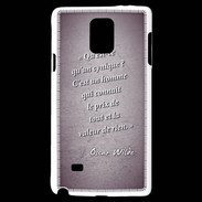 Coque Samsung Galaxy Note 4 Cynique Violet Citation Oscar Wilde