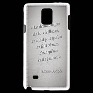 Coque Samsung Galaxy Note 4 Dramatique vieillesse Gris Citation Oscar Wilde