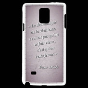 Coque Samsung Galaxy Note 4 Dramatique vieillesse Rose Citation Oscar Wilde
