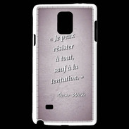 Coque Samsung Galaxy Note 4 Résister Rose Citation Oscar Wilde