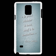 Coque Samsung Galaxy Note 4 Résister Turquoise Citation Oscar Wilde