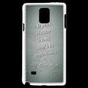 Coque Samsung Galaxy Note 4 Résister Vert Citation Oscar Wilde