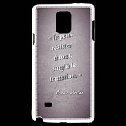 Coque Samsung Galaxy Note 4 Résister Violet Citation Oscar Wilde