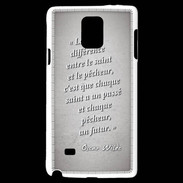 Coque Samsung Galaxy Note 4 Saint pêcheur Gris Citation Oscar Wilde
