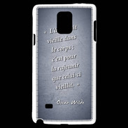 Coque Samsung Galaxy Note 4 Ame nait Bleu Citation Oscar Wilde