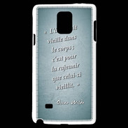 Coque Samsung Galaxy Note 4 Ame nait Turquoise Citation Oscar Wilde