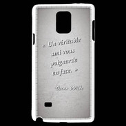 Coque Samsung Galaxy Note 4 Ami poignardée Gris Citation Oscar Wilde