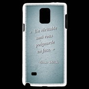 Coque Samsung Galaxy Note 4 Ami poignardée Turquoise Citation Oscar Wilde