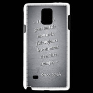 Coque Samsung Galaxy Note 4 Avis gens Noir Citation Oscar Wilde