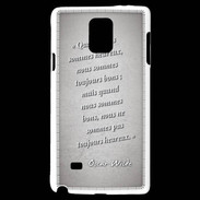 Coque Samsung Galaxy Note 4 Bons heureux Gris Citation Oscar Wilde