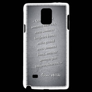 Coque Samsung Galaxy Note 4 Bons heureux Noir Citation Oscar Wilde