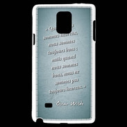 Coque Samsung Galaxy Note 4 Bons heureux Turquoise Citation Oscar Wilde
