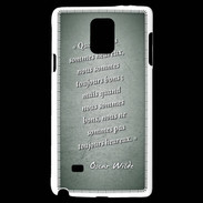 Coque Samsung Galaxy Note 4 Bons heureux Vert Citation Oscar Wilde