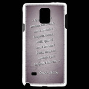 Coque Samsung Galaxy Note 4 Bons heureux Violet Citation Oscar Wilde