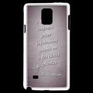 Coque Samsung Galaxy Note 4 Cartes gagnantes Violet Citation Oscar Wilde
