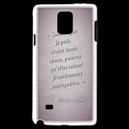 Coque Samsung Galaxy Note 4 Croire Rose Citation Oscar Wilde