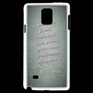 Coque Samsung Galaxy Note 4 Croire Vert Citation Oscar Wilde