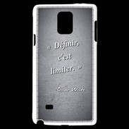 Coque Samsung Galaxy Note 4 Définir Noir Citation Oscar Wilde
