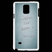 Coque Samsung Galaxy Note 4 Définir Turquoise Citation Oscar Wilde