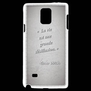 Coque Samsung Galaxy Note 4 Désillusion vie Gris Citation Oscar Wilde