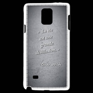 Coque Samsung Galaxy Note 4 Désillusion vie Noir Citation Oscar Wilde