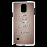 Coque Samsung Galaxy Note 4 Désillusion vie Rouge Citation Oscar Wilde