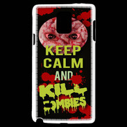 Coque Samsung Galaxy Note 4 Keep Calm and Kill Zombies Noir