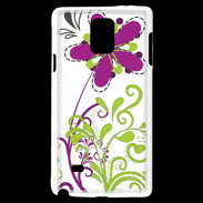 Coque Samsung Galaxy Note 4 motif floral vert