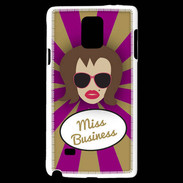 Coque Samsung Galaxy Note 4 Miss business Chatain
