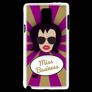 Coque Samsung Galaxy Note 4 Miss business Brune