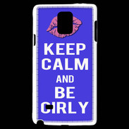 Coque Samsung Galaxy Note 4 Keep Calm Girly Bleu