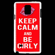 Coque Samsung Galaxy Note 4 Keep calm Girly Rouge