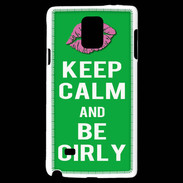 Coque Samsung Galaxy Note 4 Keep Calm Girly Vert