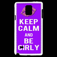 Coque Samsung Galaxy Note 4 Keep Calm Girly Violet