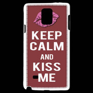 Coque Samsung Galaxy Note 4 Keep Calm Kiss me Brique