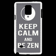 Coque Samsung Galaxy Note 4 Keep Calm Be Zen Gris