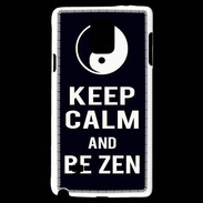 Coque Samsung Galaxy Note 4 Keep Calm Be Zen Noir