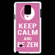 Coque Samsung Galaxy Note 4 Keep Calm Be Zen Rose
