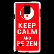 Coque Samsung Galaxy Note 4 Keep Calm Be Zen Rouge
