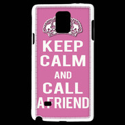 Coque Samsung Galaxy Note 4 Keep Calm Call Rose
