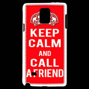 Coque Samsung Galaxy Note 4 Keep Calm Call friend Rouge